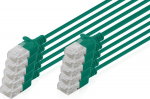 Digitus CAT6 U/UTP SLIM PA 10X03M GREE, 10X 030M LSZH AWG 32/7 GREEN