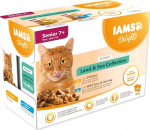 Eukanuba IAMS DELIGHTS Senior Land & Sea Collection in Gravy box &ndash; wet cat food &ndash; 12x85g