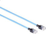 Mercodan KAT6A SLIM UTP 0.25m, Patchkabel Bl&aring;, Halogenfri