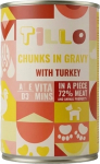 TILLO Chunks in gravy Turkey - wet dog food - 415g