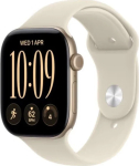 Apple Watch Series 12 GPS 46mm Light Gold Aluminium Case | Sand Sport Band - S/M