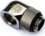 Bitspower Adapter 90 Grad G1/4 Zoll AG auf G1/4 Zoll IG - drehbar, Shiny silver