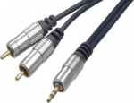 ShiverPeaks SP30832-10 - 3.5mm - Male - 2 x RCA - Male - 10 m - Blau - Chrom