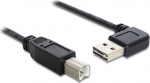 DELOCK Easy-USB-Kabel 2.0 A(gewinkelt re/li) -> B 0.5m schw