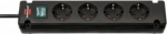 Brennenstuhl 1150650114 Power strip (+ switch) 4x Black PG connector 1 pc(s)