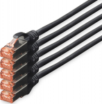 DIGITUS CAT 6 S/FTP Patchkabel, 5 St&uuml;ck, 10m, schwarz