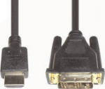 E&P HDMI 3/5 - 5 m - DVI-D - HDMI - Gold - Schwarz - Male/Male