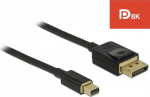 DELOCK Displayport Kab. miniDP St > DP St 8K 60Hz 1.00m schw