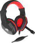 GNS Headphones for gamers Argon 110 z Black and red microphone