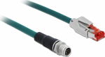 Delock Netzwerkkabel - 8 pin M12-X (M) zu RJ-45 (M)