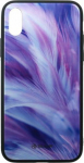 Tellur Cover Glass print for iPhone XS feather