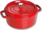 Staub Round Cocotte, 24cm Cherry Red, Cast Iron