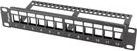 Lanberg Patch Panel empty 12 port 1U 10" z Keystone module organizer black - Patch Panel empty 10"/1U z organizer for modules keystone, 12 ports, czarny