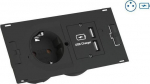 Bachmann DUE - Steckdosenleiste - Eingabe, Input type E - output terminals: 3 (Typ E, 2 x USB)