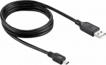 Cable USB Puluz USB-A - miniUSB 1 m Czarny (SB4137)