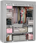 Massido Large textile wardrobe with drawers Massido - szara