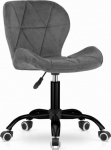 Office chair Leobert Office swivel chair with wide backrest velvet dark gray