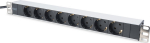 Digitus | Aluminum outlet strip with 8 safety outlets | DN-95401 | Sockets quantity 8