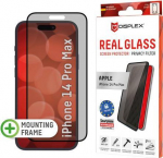 DISPLEX Privacy bulletproof glass (10H) f&uuml;r Apple iPhone 14 Pro Max, Eco mounting frame, Privacy Filter, Tempered Glas, scratch-resistant protective film, case friendly, Apple, iPhone 14 Pro Max, Dry application, Impact resistant, scratch Resistant,  ...