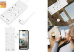 LogiLink 6 sockets Wi-Fi smart 1.8m White - Listwa zasilająca 6 sockets CEE 7/3, 4x USB, Wi-Fi smart, 1.8m, White