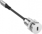 Vivolink USB-C Desk socket white with, 0.3m cable