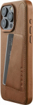 Kaitse&uuml;mbris kaarditaskuga Apple iPhone 15 Pro Max, pruun, MagSafe, naturaalsest nahast, Mujjo
