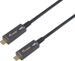Equip Kabel USB-C3.2->C AOC 4K PD60W St/St 10.00m schwarz