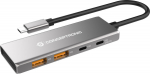 CONCEPTRONIC 4-1 Dock USB-C->2xUSB-C/2xUSB-A/100WPD 25cm gr