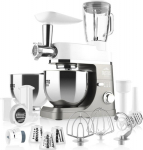 ETA Gustus Maximus IV srebrny - Moc [W]: 1200 | Bowl capacity [l]: 5.5 | Functions: Mincer, slicer for vegetables, stirrer, cup, possibility of extension