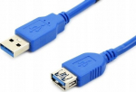 Accura USB-A - USB-A 1.8m M/F niebieski