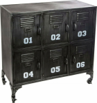 Atmosphera Metal cabinet for storing items, universal furniture on wheels, multi-door cabinet