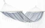 Enero Garden hammock 2 personal 200x150cm z rod and fringe miami gray