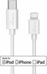 MediaRange Lade- u. Datenkabel USB-C auf Lightning 1m wei&szlig;