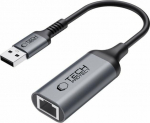 Adapter USB Tech Protect USB-A - RJ-45 Czarny (5906302321841)