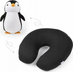 Kemis ECONOMY PODUSZKA POD NECK 2 W 1, CUTE PENGUIN W LETTER-SHAPED U STUFFED TOY