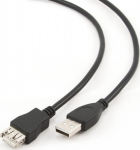 GEMBIRD Przedłużacz USB 2.0 Type AM-AF 4.5m czarny