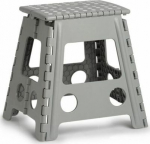 Zeller Folding stool, plastic, szary, 38.5 x 31.5 x 39 cm