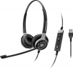 EPOS SC 660 USB On Ear Headset Wired Stereo Black Silver - Headset - Stereo