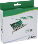Karta sieciowa Zenwire InLine&reg; Gigabit Network Combo Card USB 3.2 Gen.1, 1x RJ45, 3x USB-A