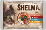 SHELMA Rich in salmon, cod, beef and chicken - wet cat food - 4x85g