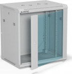 Alantec Wardrobe Hanging Wardrobe 19'' 12U 600x450, drzwi szklane jednoskrzydłowe, rear full cover, removable, full removable side covers, lockable, 4 beam, kolor szary, do self-assembly - Flat Pack, (SW-12U-600-450-01-SF)