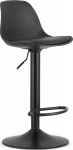 LEOBERT HOGA kitchen stool, black, adjustable, swivel, black base