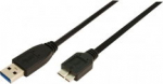 LogiLink micro USB-B 2.0m czarny - kabel LogiLink USB 3.0 - micro USB-B 2.0m M/M czarny