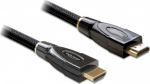 Delock High Speed HDMI with Ethernet HDMI cable med Ethernet 3m Sort