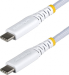 StarTech.com - USB-kabel - USB-C (hane) till USB-C (hane) - USB 2.0 - 3 A - 1 m - USB Power Delivery (60W) - vit