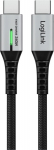 LogiLink USB-C 20 Gb/s, 240W 0.5m w braided black - kabel LogiLink USB 3.2 Gen2x2 Type C, C/M do C/M, 20 Gb/s, 240 W, 4K, LED, metal, czarny, 0.50m