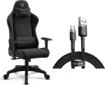 Armchair SENSE7 Spellcaster FUKU fabric black + kabel usb