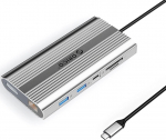Orico USB-C 12w1 | USB-A | USB-C PD 100W | 2x HDMI 4K 60Hz | DisplayPort 4K 60Hz | RJ45 Gigabit - Silver