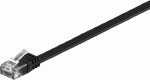 MicroConnect U/UTP CAT6 10M Black Flat, Unshielded Network Cable