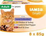 Eukanuba IAMS DELIGHTS Land Collection in Gravy box &ndash; wet cat food &ndash; 8x85g